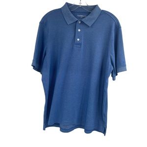 Croft & Barrow Short Sleeve Polo Shirt Blue Size Large